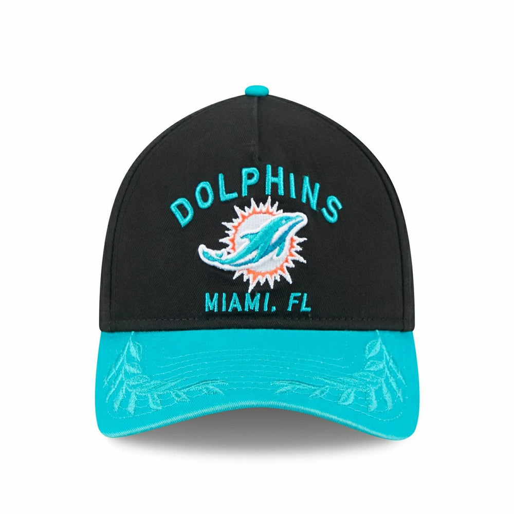 Miami Dolphins 2025 NFL Draft 9TWENTY A-Frame Adjustable Cap Black Taass for sale