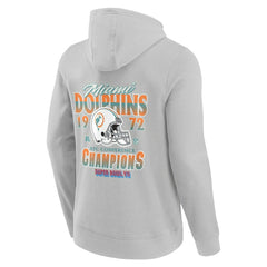 Miami Dolphins 1972 AFC Champions NFL Hoodie Gray Taass US