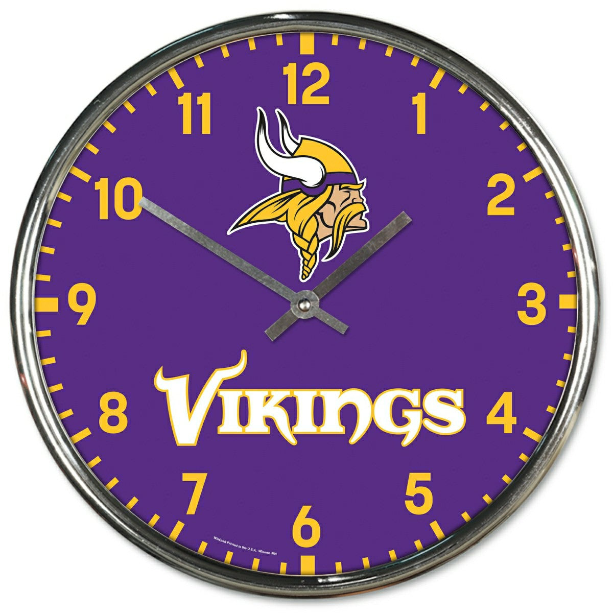Minnesota Vikings Chrome NFL Team Design Wall Clock Fashion