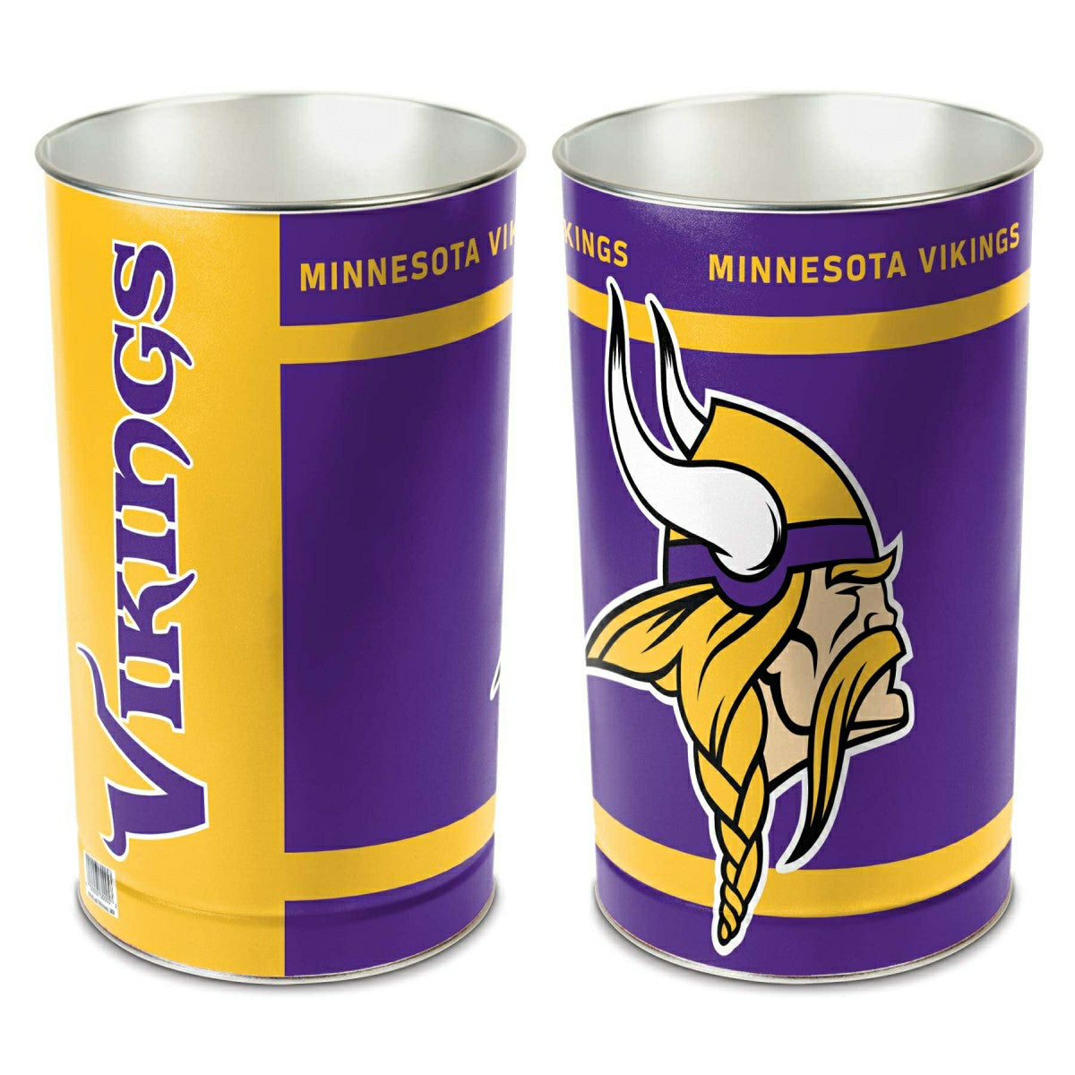 Minnesota Vikings Metal NFL Wastebasket Lifestyle
