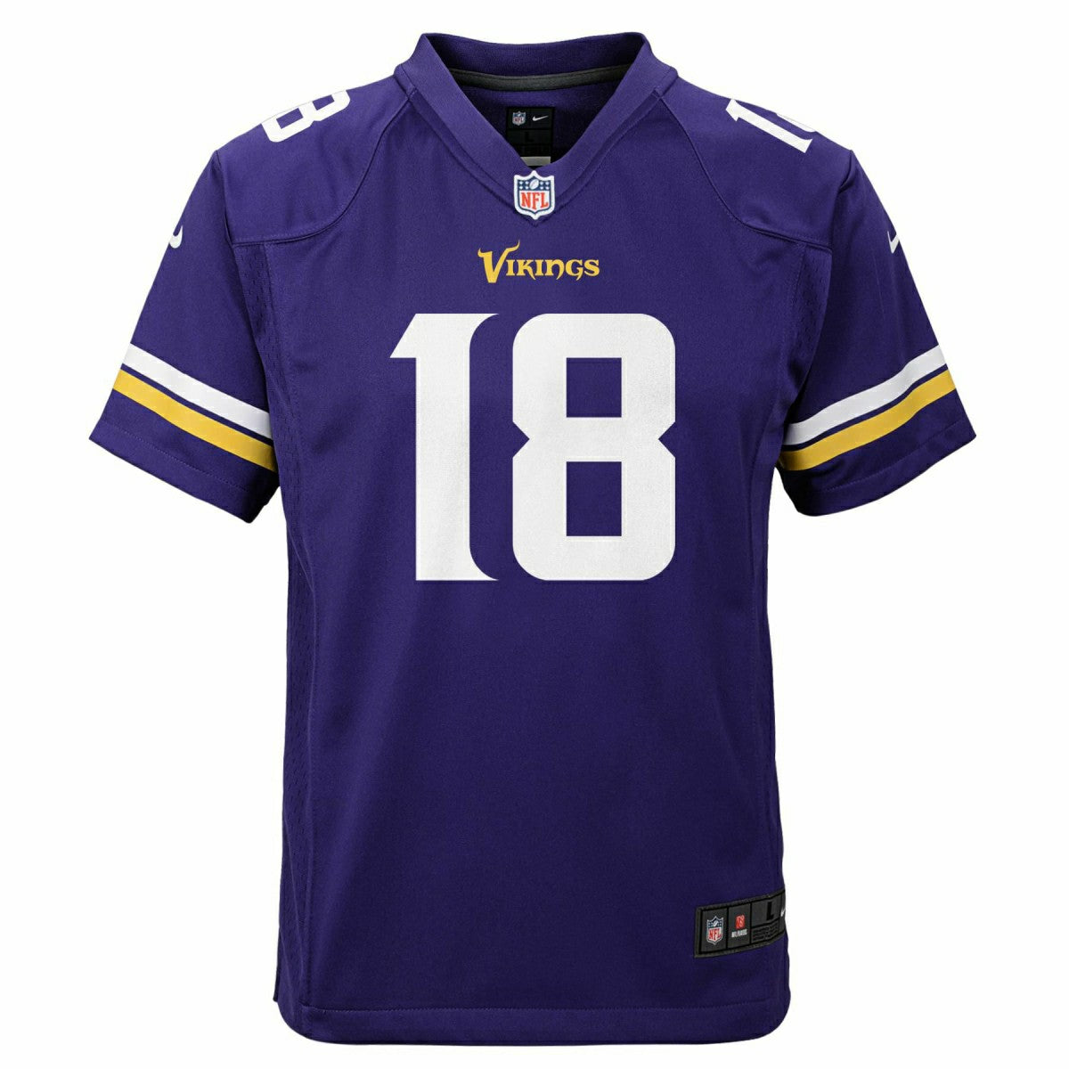 Justin Jefferson #18 Minnesota Vikings Game Football NFL Jersey Purple (YOUTH) Taass sale