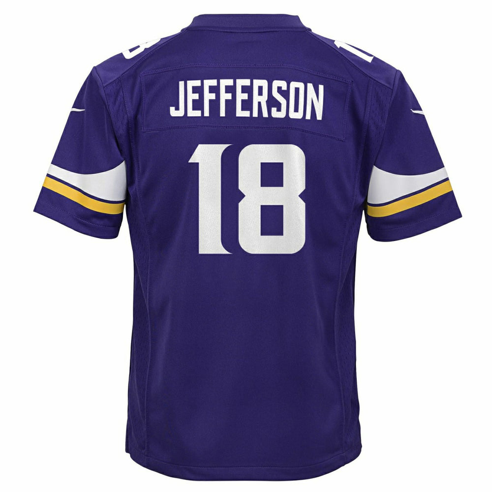 Justin Jefferson #18 Minnesota Vikings Game Football NFL Jersey Purple (YOUTH) Taass sale