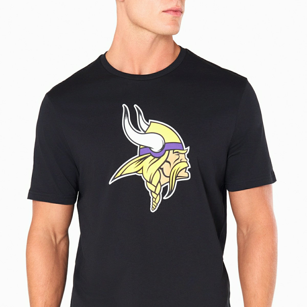 Minnesota Vikings Team Logo Football NFL T-Shirt Black Taass US