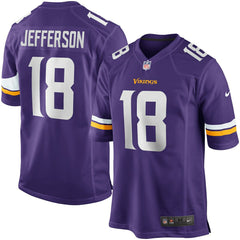 Justin Jefferson #18 Minnesota Vikings Nike Game NFL Jersey Purple Lifestyle