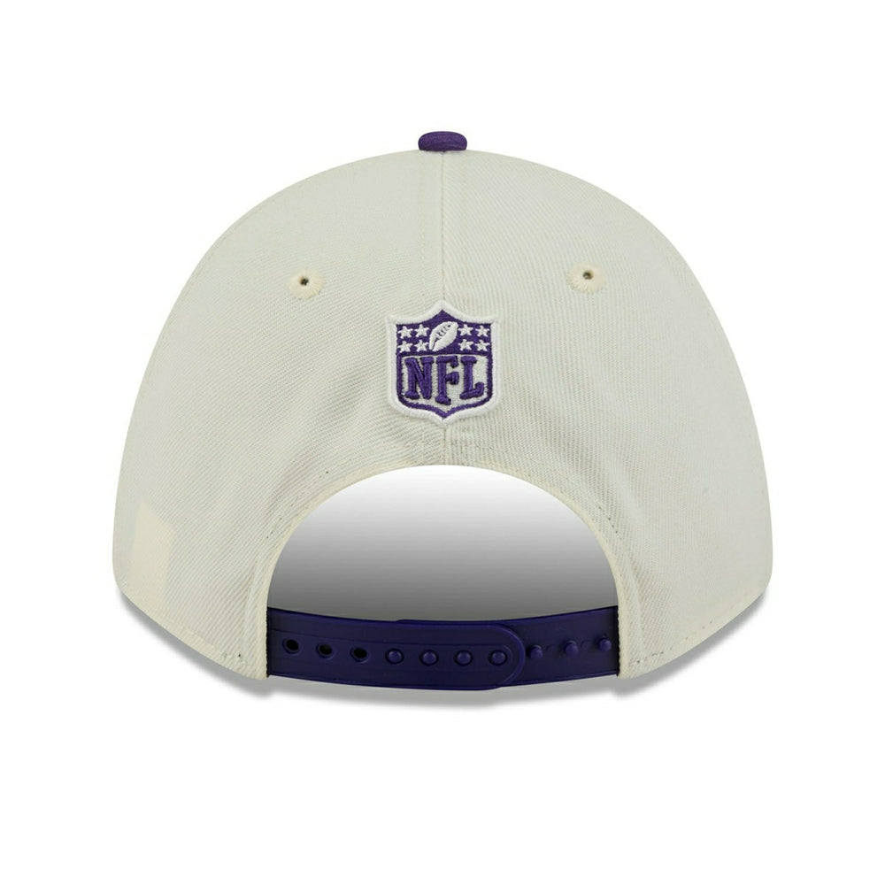 Minnesota Vikings 2025 NFL Draft 9FORTY M-Crown A-Frame Snapback Cap Cream Classic