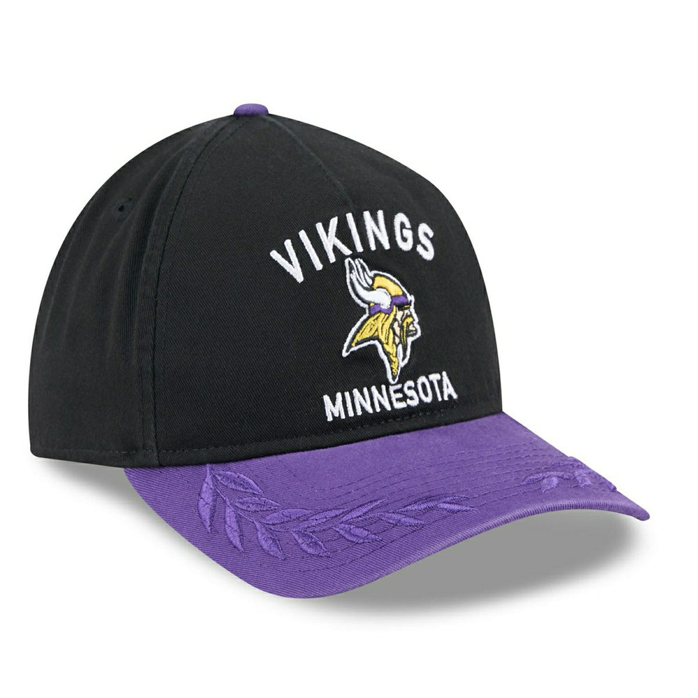 Minnesota Vikings 2025 NFL Draft 9TWENTY A-Frame Adjustable Cap Black Fashion