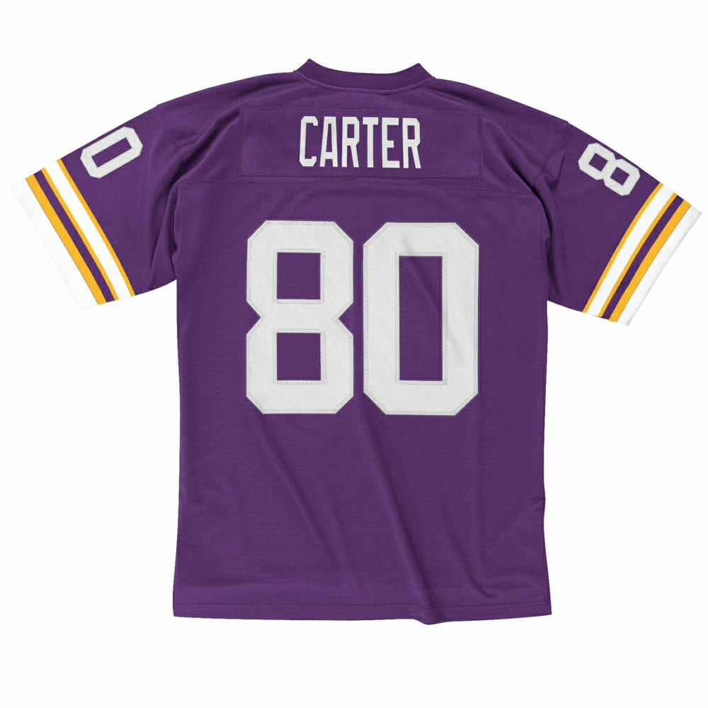 Cris Carter #80 Minnesota Vikings Mitchell & Ness Throwback NFL Jersey Purple Lifestyle