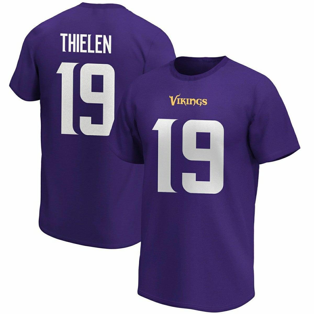 Adam Thielen #19 Minnesota Vikings Fanatics Player NFL T-Shirt Purple Taass sale