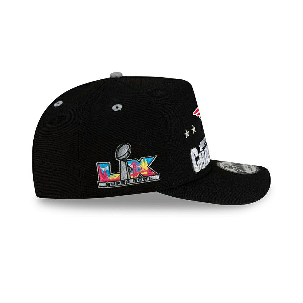 New England Patriots 2025-26 AFC Champions Locker Room Snapback Cap Taass US