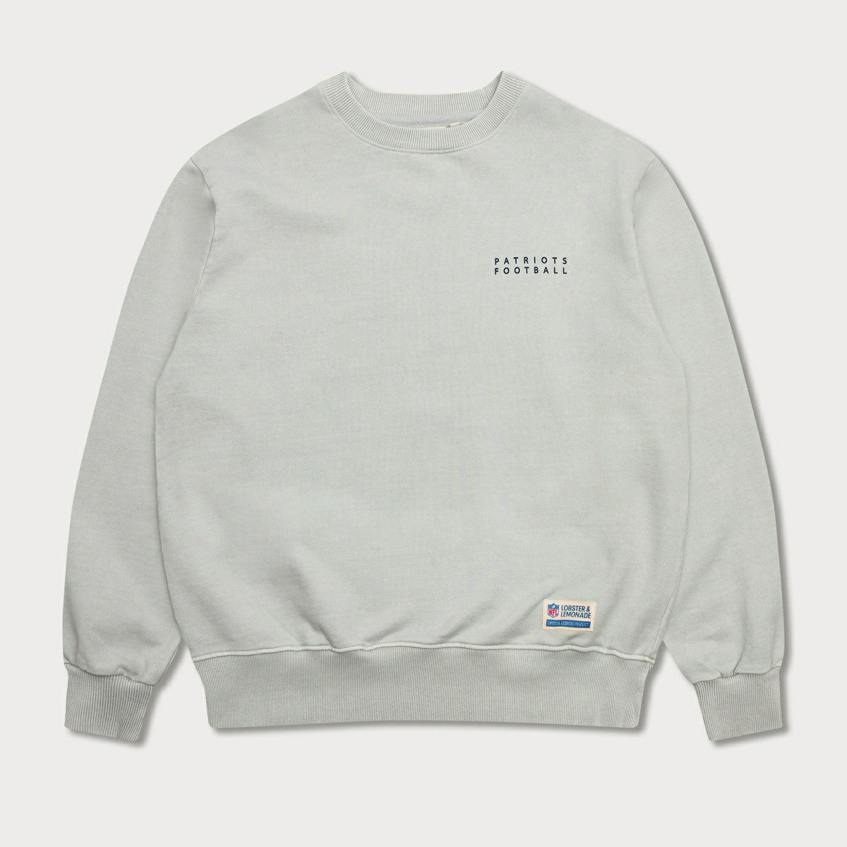 New England Patriots L&L '96 Classics NFL Crewneck Sweater Gray Lifestyle
