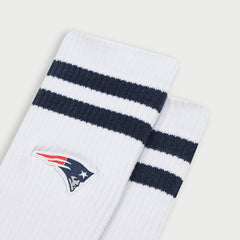 New England Patriots L&L '90 Classics NFL Crew Socks White Taass sale