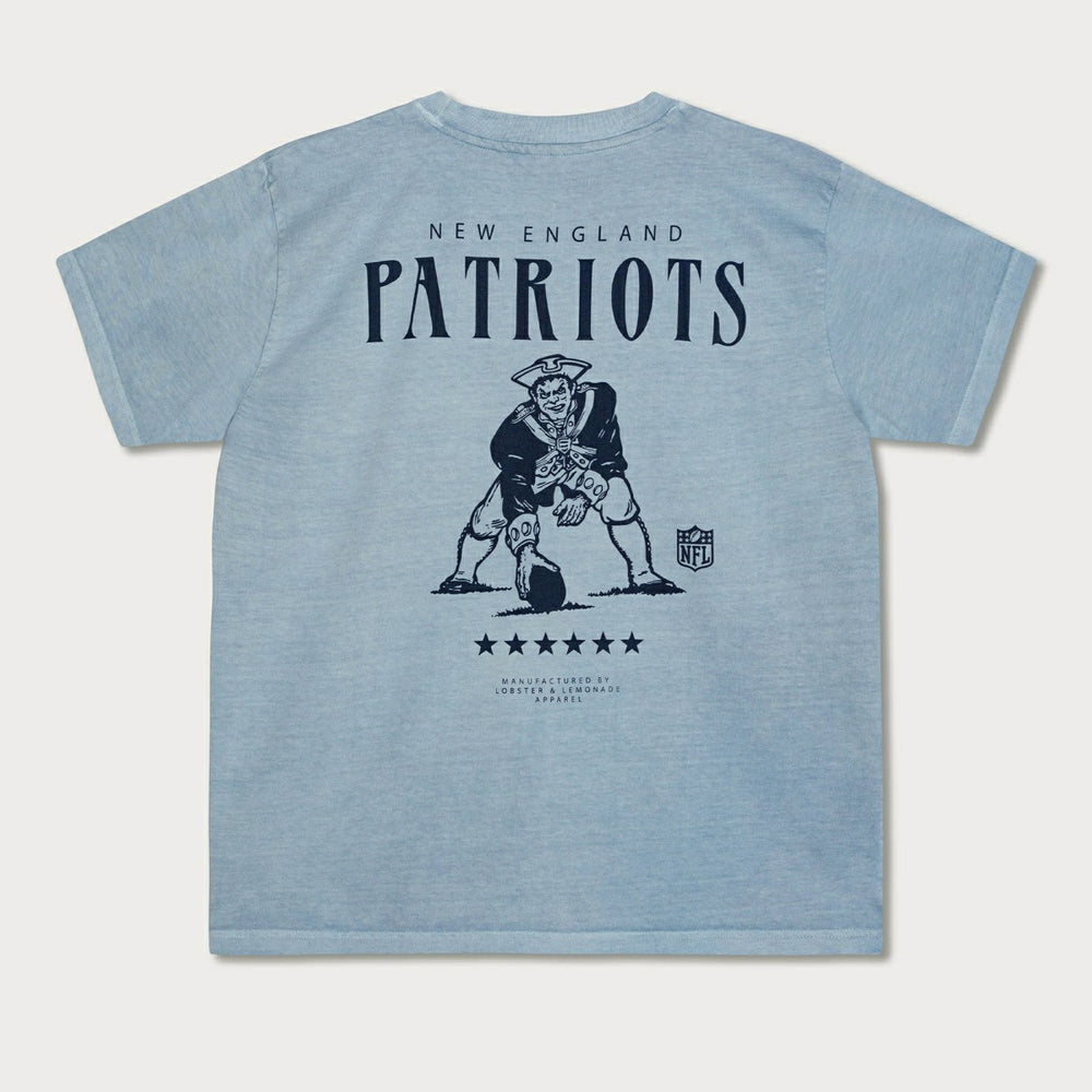 New England Patriots L&L '89 Classics NFL T-Shirt Blau Fashion