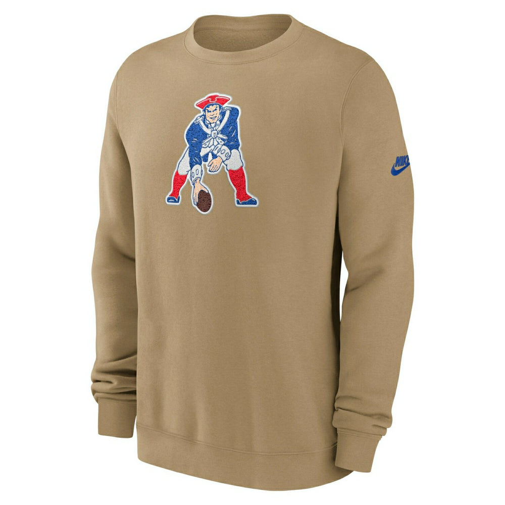 New England Patriots Swing Pass NFL Rewind Club Crew Beige Fashion