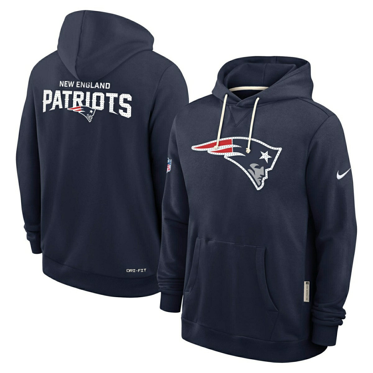 New England Patriots 2025 NFL Sideline Nike Standard Issue Hoodie Navy Taass US