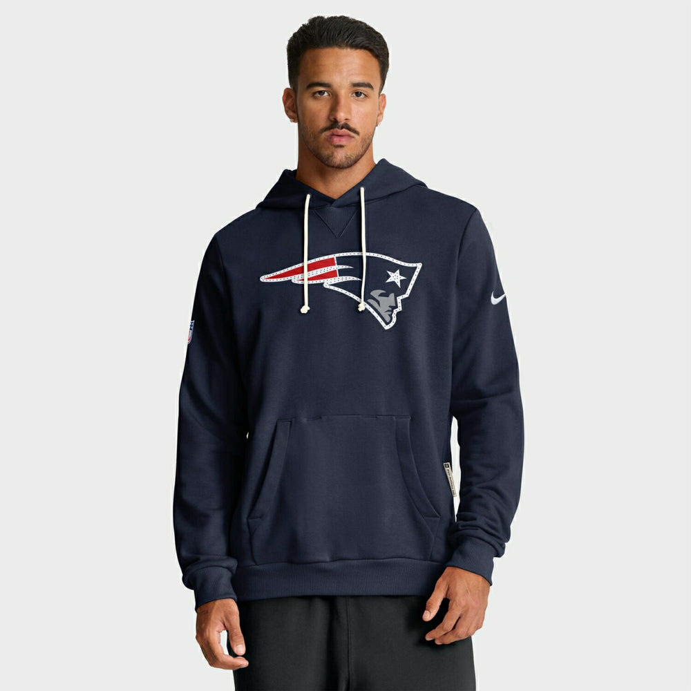 New England Patriots 2025 NFL Sideline Nike Standard Issue Hoodie Navy Taass US
