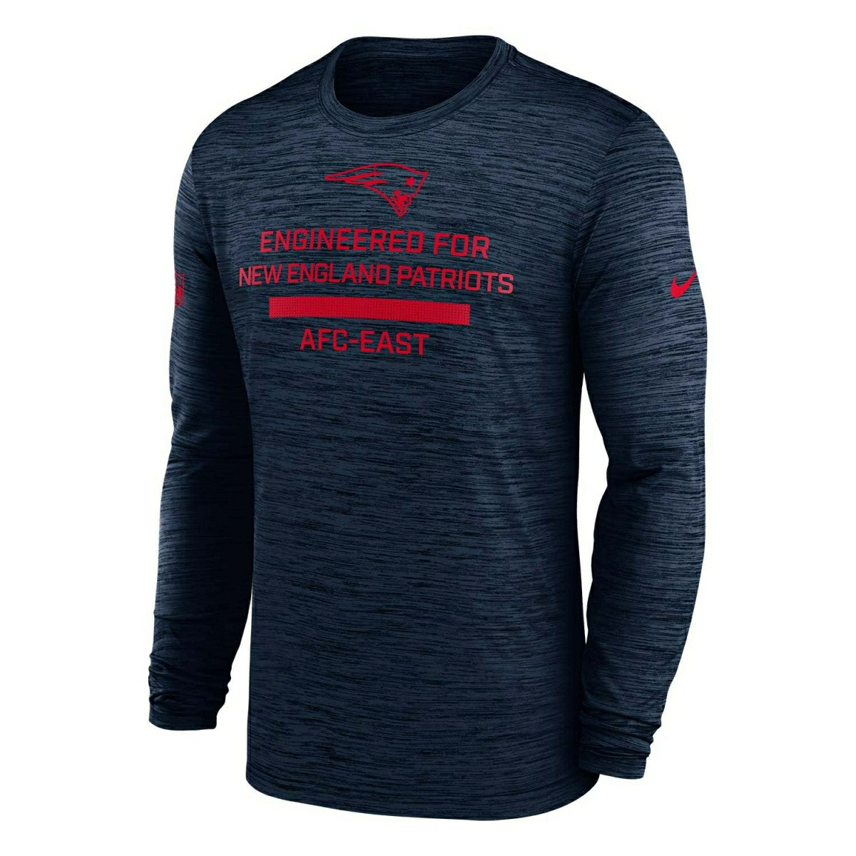 New England Patriots 2025 NFL Sideline Nike Velocity Performance Long Sleeve T-Shirt Navy Taass sale