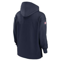 New England Patriots 2024 NFL On-Field Sideline Nike Jersey Hoodie Navy Taass US