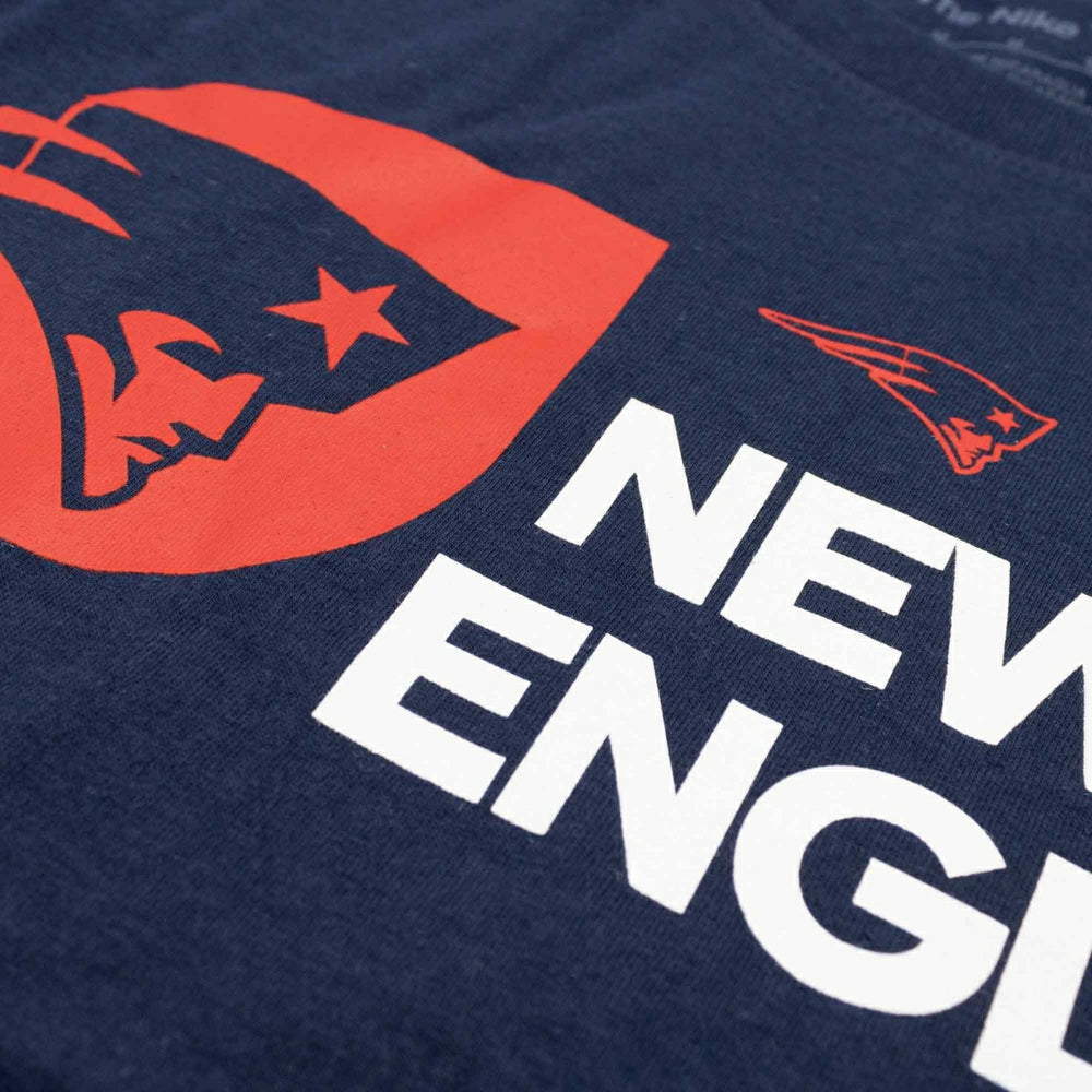 New England Patriots Team Slogan Nike Essential NFL T-Shirt Navy Lifestyle