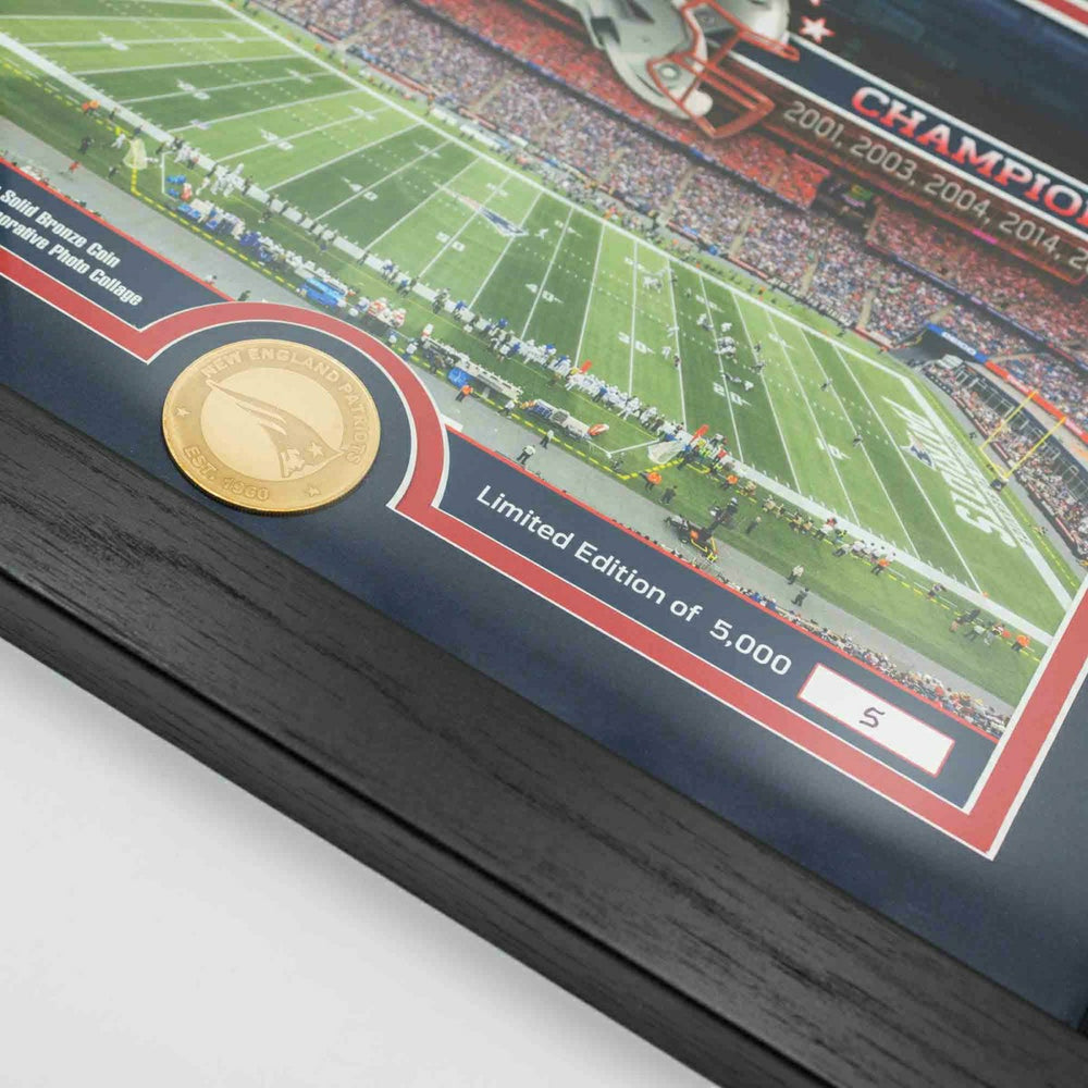New England Patriots Team Stadium Bronze Coin Framed NFL Photo Taass US