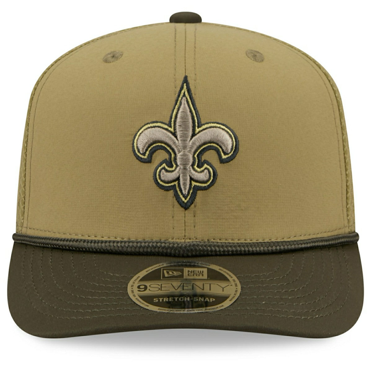 New Orleans Saints 2025 NFL Salute to Service 9SEVENTY Trucker Snapback Cap Olive Lifestyle