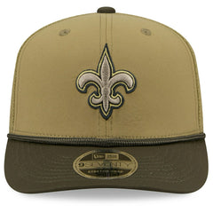 New Orleans Saints 2025 NFL Salute to Service 9SEVENTY Trucker Snapback Cap Olive Lifestyle