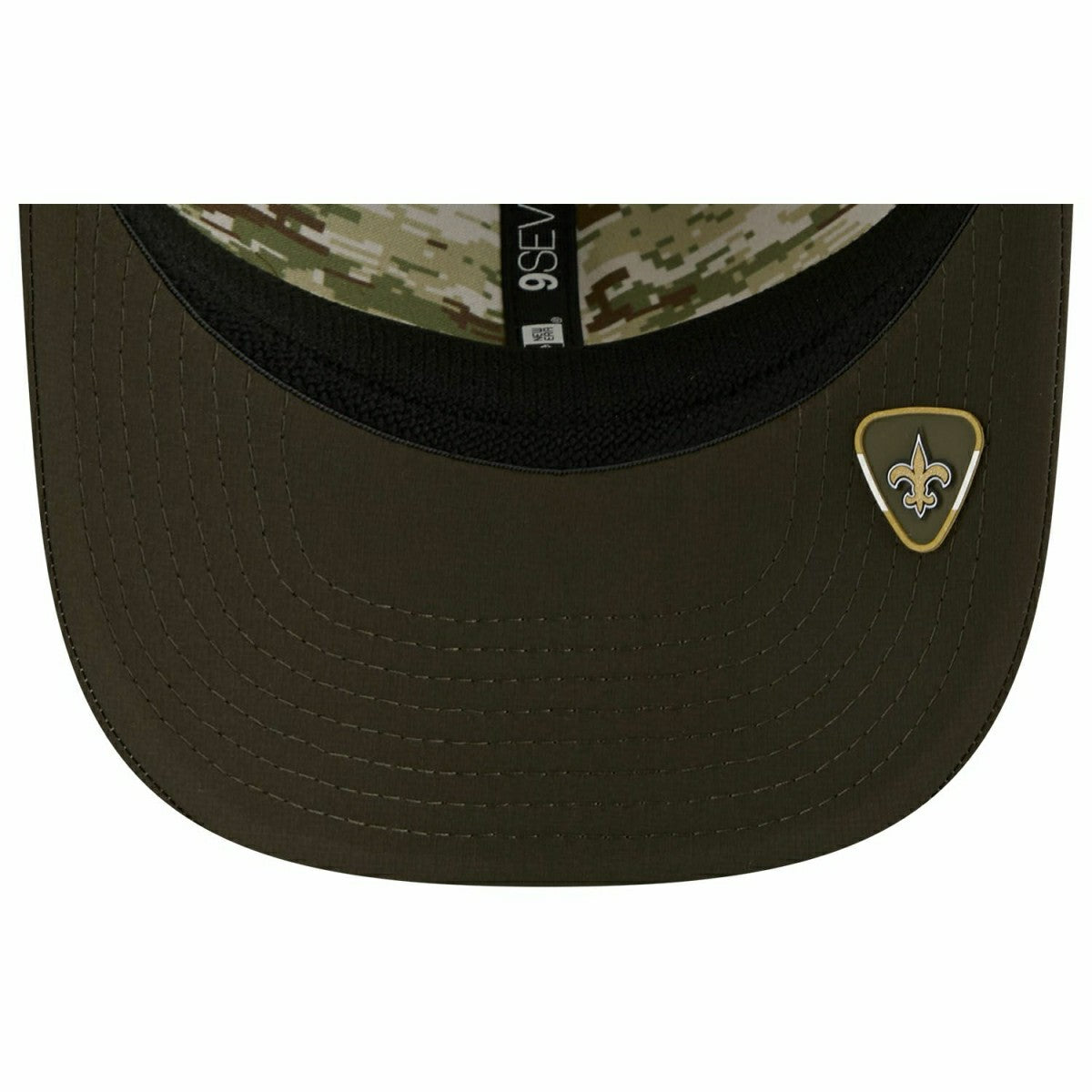 New Orleans Saints 2025 NFL Salute to Service 9SEVENTY Trucker Snapback Cap Olive Lifestyle