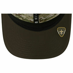 New Orleans Saints 2025 NFL Salute to Service 9SEVENTY Trucker Snapback Cap Olive Lifestyle