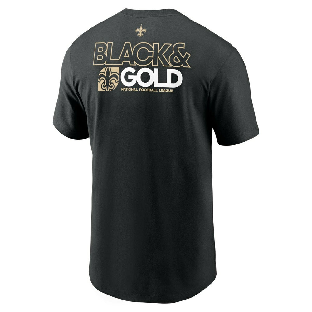 New Orleans Saints Team Slogan Nike Essential NFL T-Shirt Black Classic