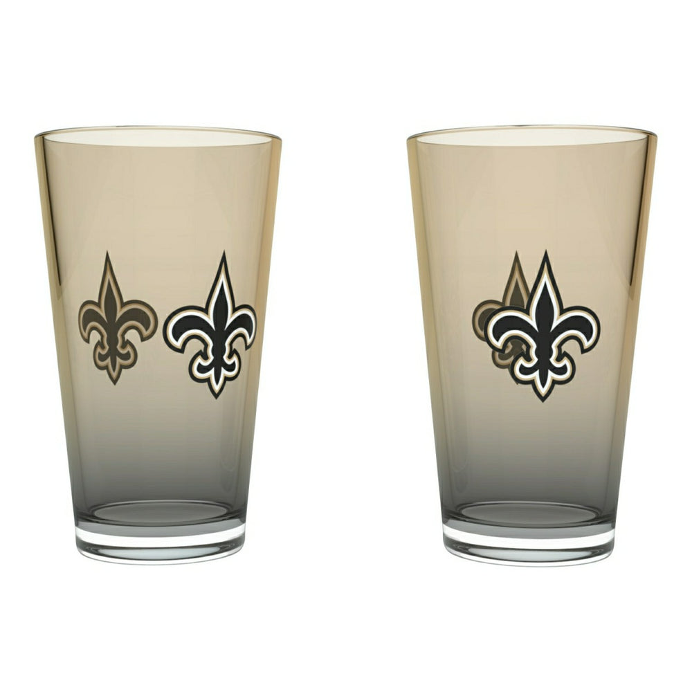 New Orleans Saints Team Color NFL Pint Glass Set (2-Piece) Taass sale