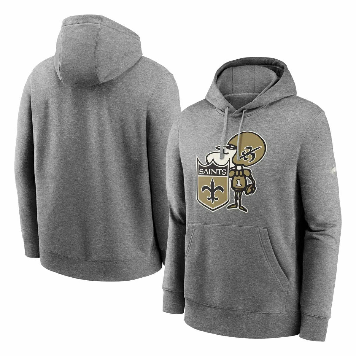 New Orleans Saints Rewind Throwback Fleece NFL Hoodie Grey Taass sale