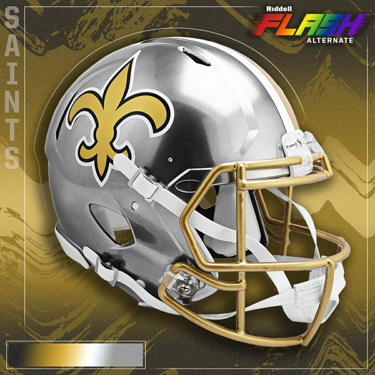 New Orleans Saints Flash Alternate Riddell NFL Speed Mini Helmet Taass US