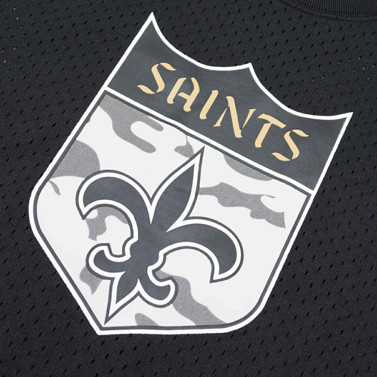 New Orleans Saints Mitchell & Ness Camo Reflective NFL Crew Mesh Jersey Taass sale