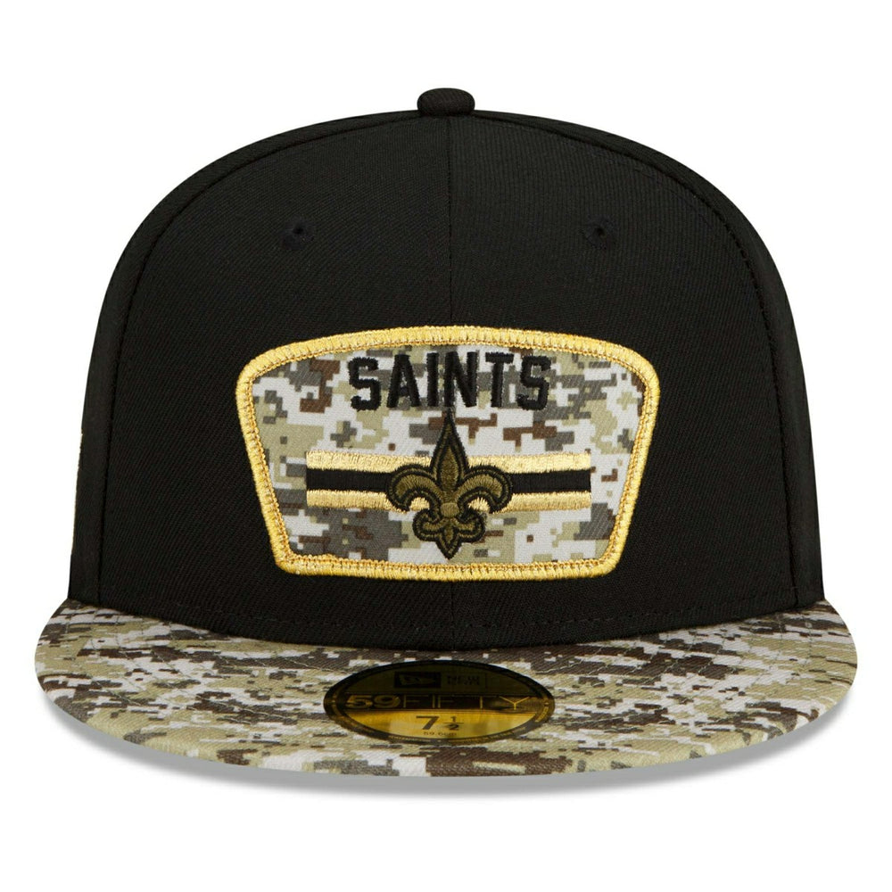 New Orleans Saints 2021 NFL On-Field Salute to Service New Era 59FIFTY Fitted Cap Lifestyle