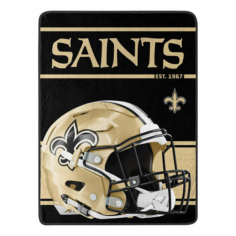 New Orleans Saints Run Super Plush NFL Throw Taass for sale