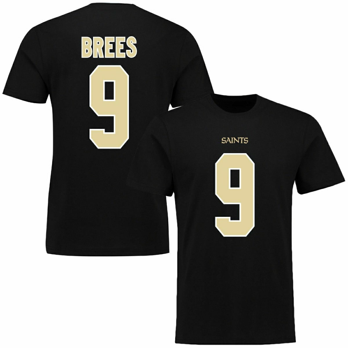 Drew Brees #9 New Orleans Saints Fanatics Player Script NFL T-Shirt Taass for sale