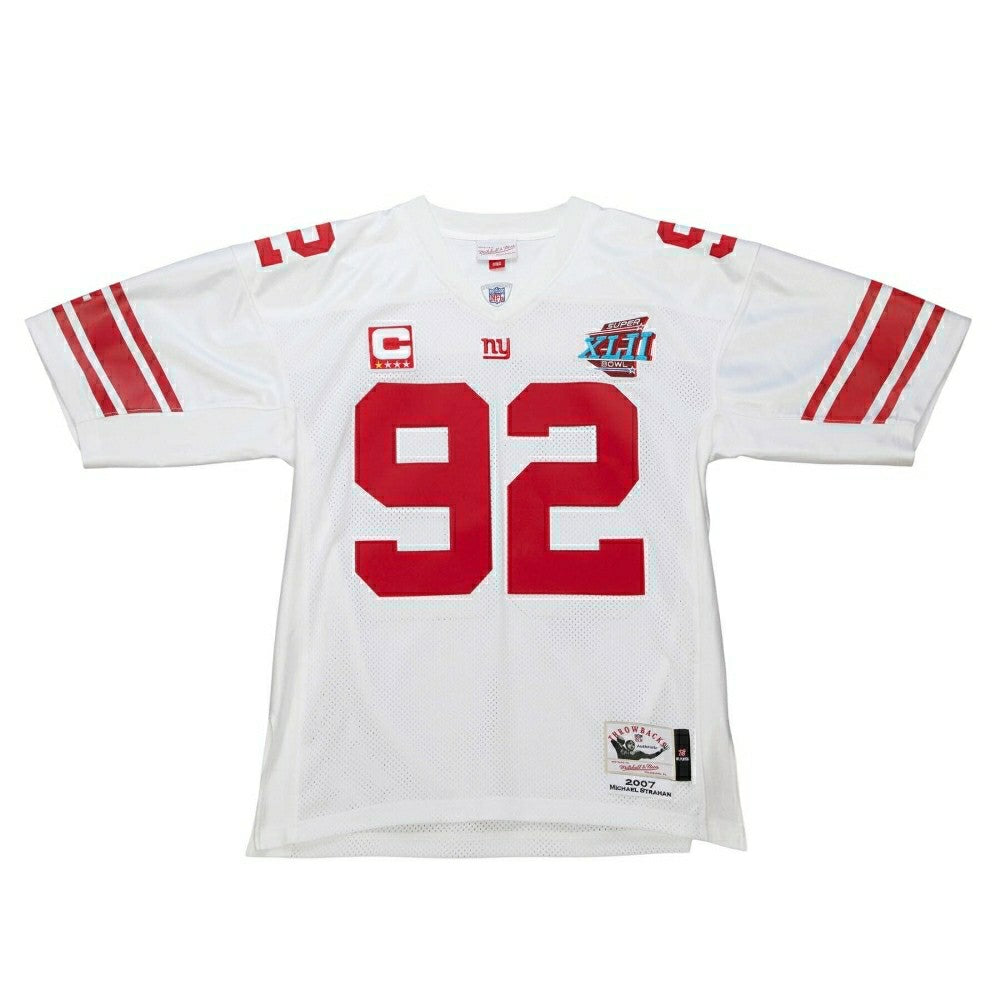 Michael Strahan #92 New York Giants 2007 Mitchell & Ness Authentic NFL Jersey White Taass sale
