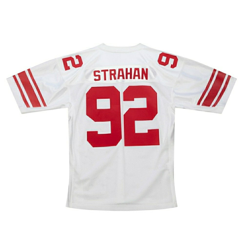 Michael Strahan #92 New York Giants 2007 Mitchell & Ness Authentic NFL Jersey White Taass sale