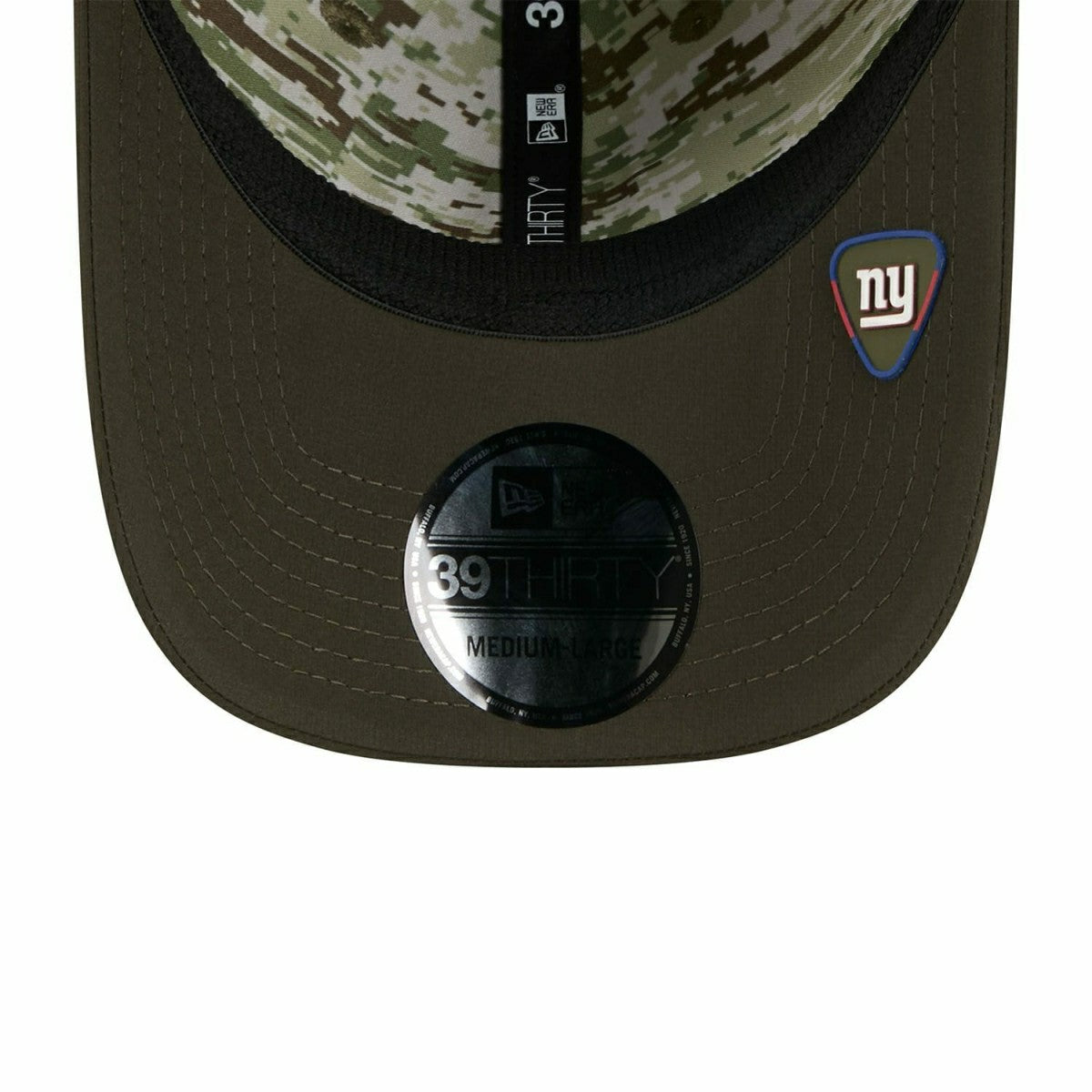 New York Giants 2025 NFL Salute to Service 39THIRTY Flex Cap Olive Taass for sale