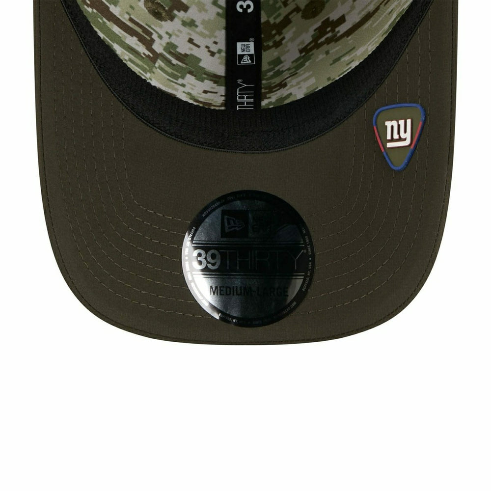 New York Giants 2025 NFL Salute to Service 39THIRTY Flex Cap Olive Taass for sale
