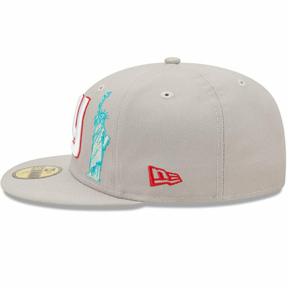 New York Giants Big Apple New Era 59FIFTY Fitted NFL Cap Gray Fashion