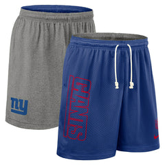 New York Giants 2025 NFL Sideline Reversible Mesh Nike Dri-FIT Shorts Blue Fashion