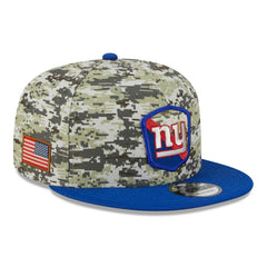 New York Giants Camo 2023 NFL Salute to Service New Era 9FIFTY Snapback Cap Lifestyle
