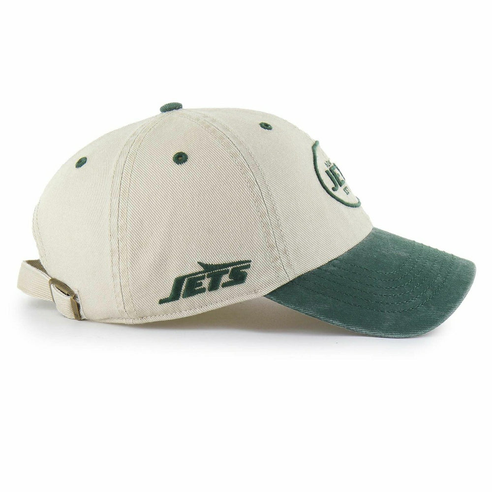 New York Jets '47 Breaking Trail Clean Up Adjustable NHL Cap Natural/Green Taass US