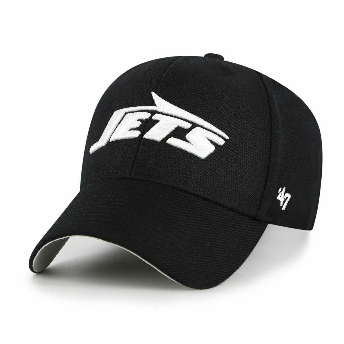 New York Jets Black & White '47 MVP Adjustable NFL Cap Black Taass US