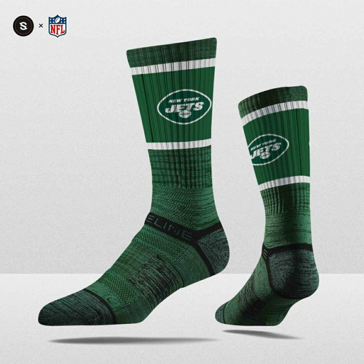 New York Jets Strideline Premium NFL Crew Socks Fashion