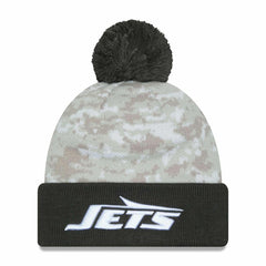 New York Jets 2024 NFL Salute to Service New Era Sport Pom Knit Taass for sale
