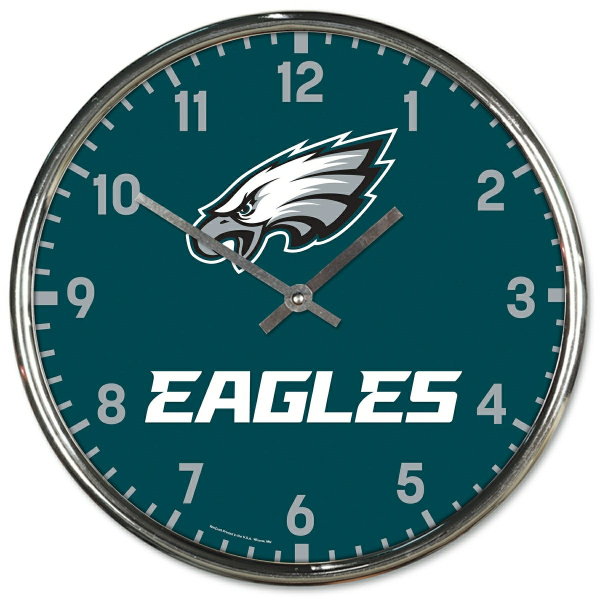 Philadelphia Eagles Chrome NFL Team Design Wall Clock Taass US