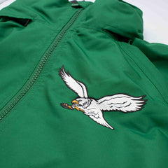 Philadelphia Eagles NFL Quarter Zip Windbreaker Jacket Green Lifestyle