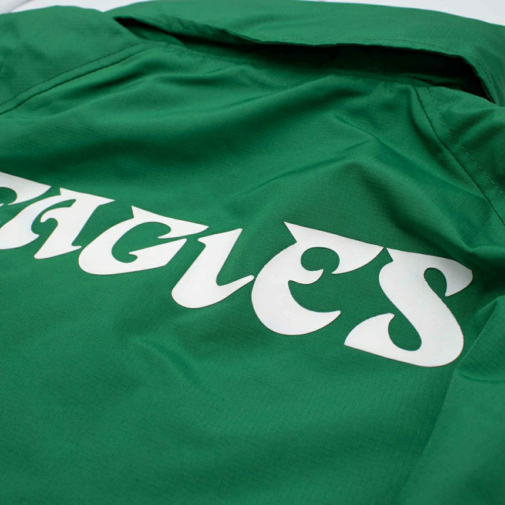 Philadelphia Eagles NFL Quarter Zip Windbreaker Jacket Green Lifestyle