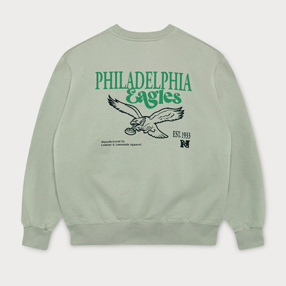 Philadelphia Eagles L&L '96 Classics NFL Crew Sweater Gray Taass sale